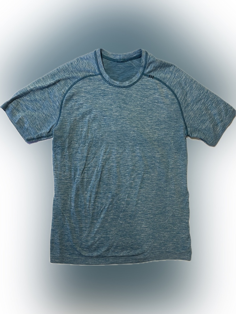 lululemon athletica Heathered Teal Short Sleeve Crew